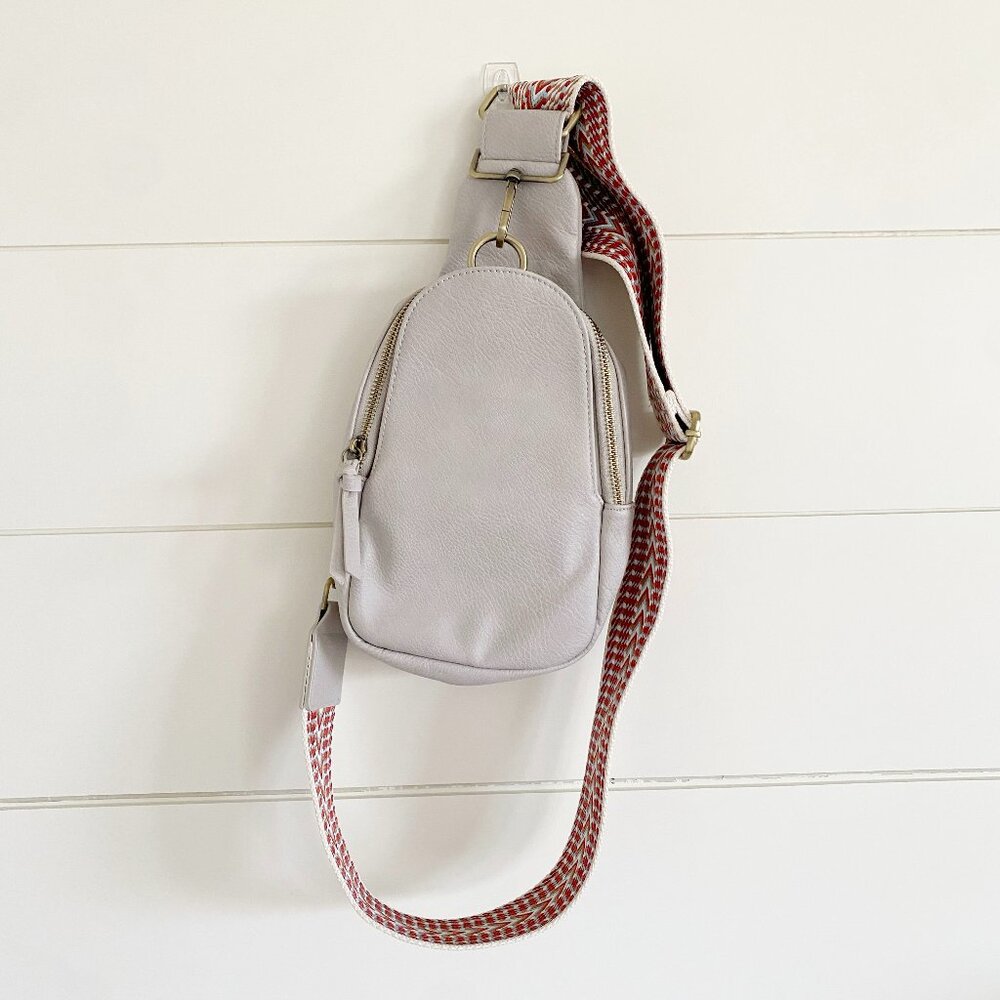 Anthropologie Grey Liberty Sling Bag